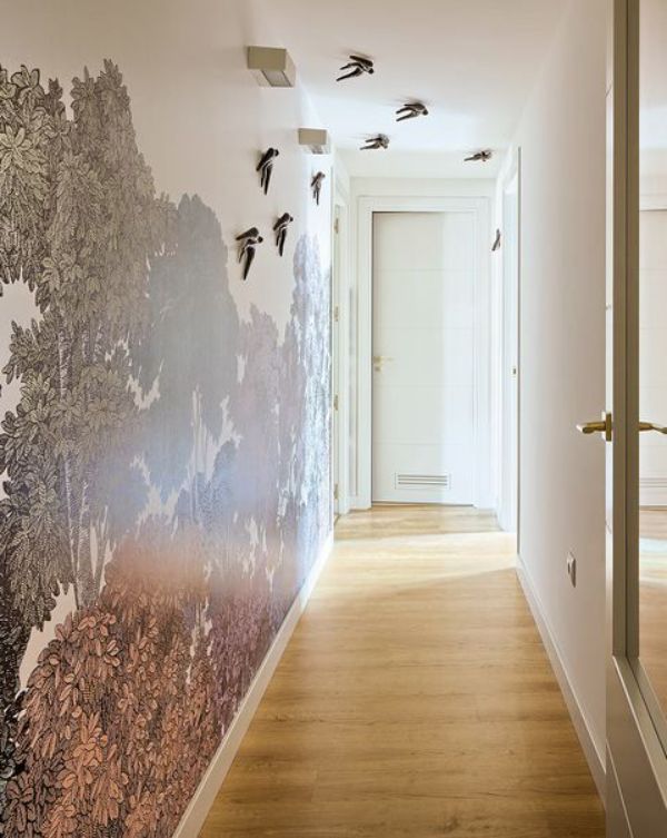 diseño de pasillos interiores viniles y murales
