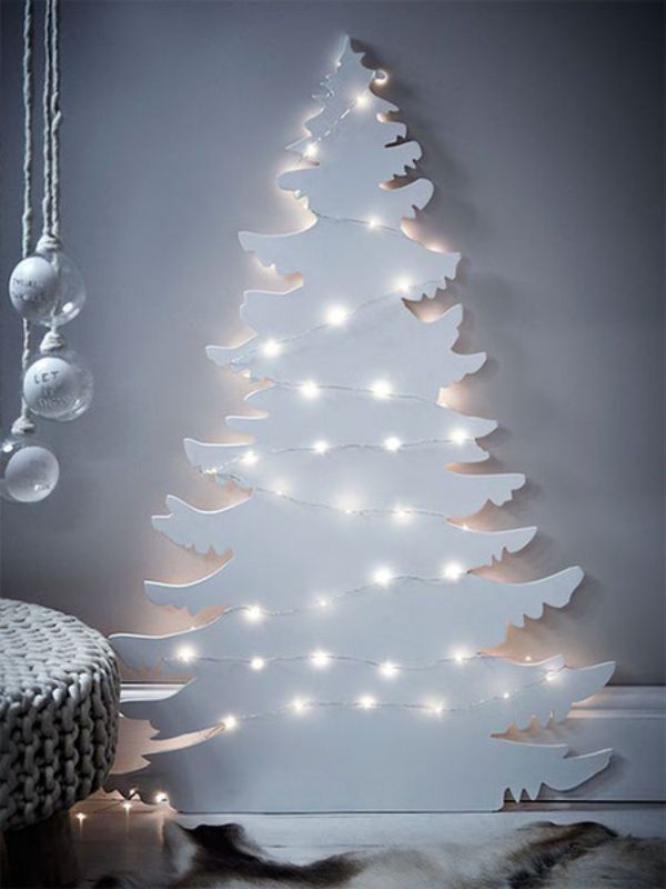 pinos de navidad en la pared de tablaroca o melamina