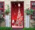 1 puerta forrada de navidad de manera original y 3 clásicas
