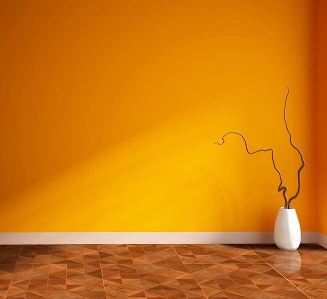 color de paredes para pisos oscuros naranja