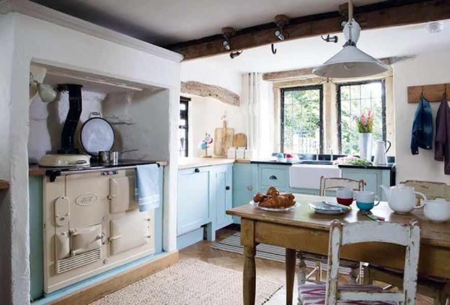 casa pequeña moderna interior cocina vintage
