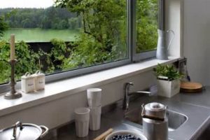 diseño de ventana para cocina rectangulares