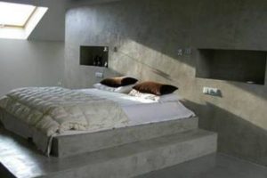 camas de cemento modernas con escalon